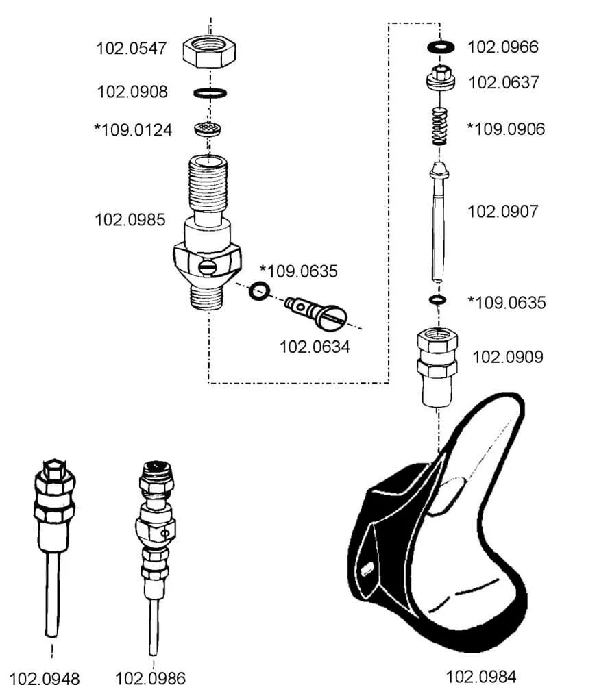 + SU Onderdelen model 93 RVS Suevia