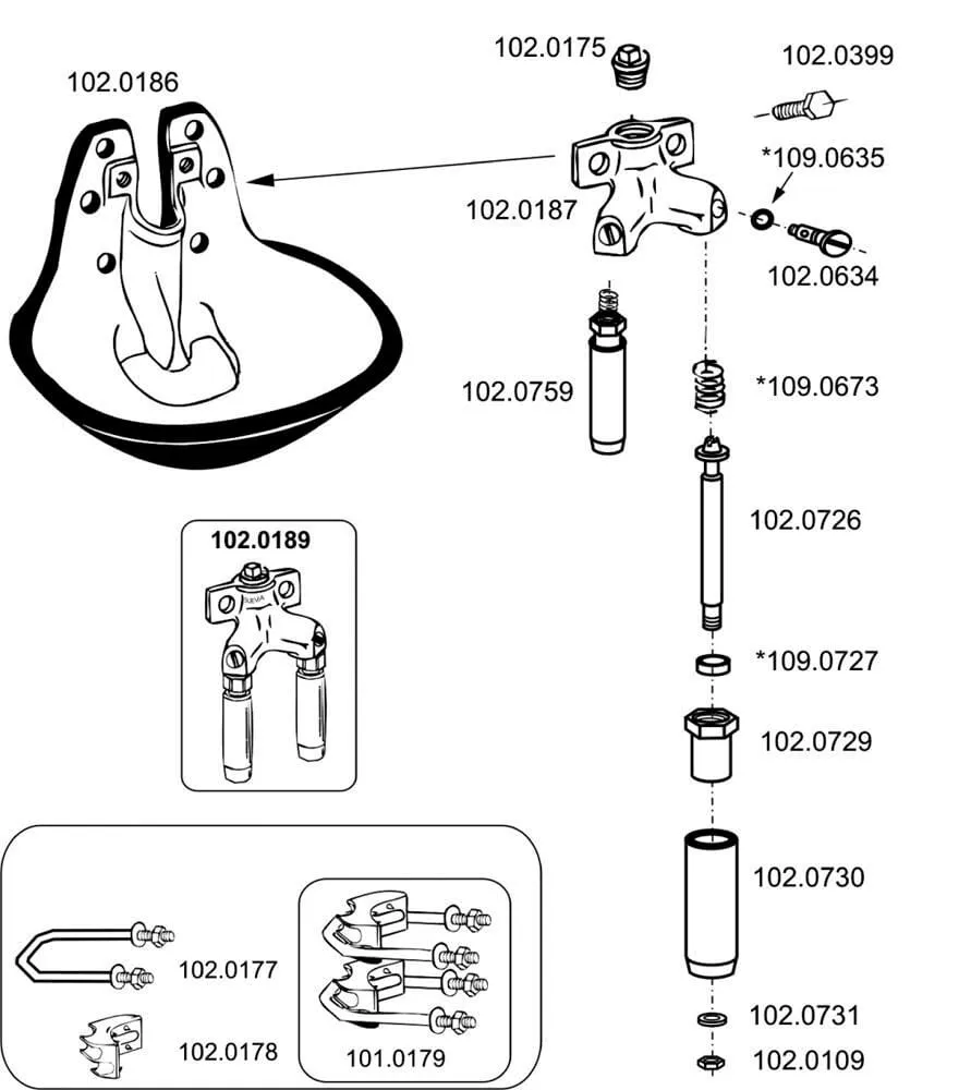 Náhradní díly pro misku napajedla model 19R Suevia