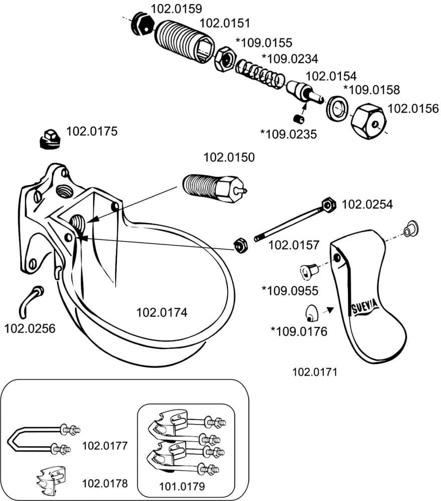 Náhradní díly pro misku napajedla model 15 Suevia
