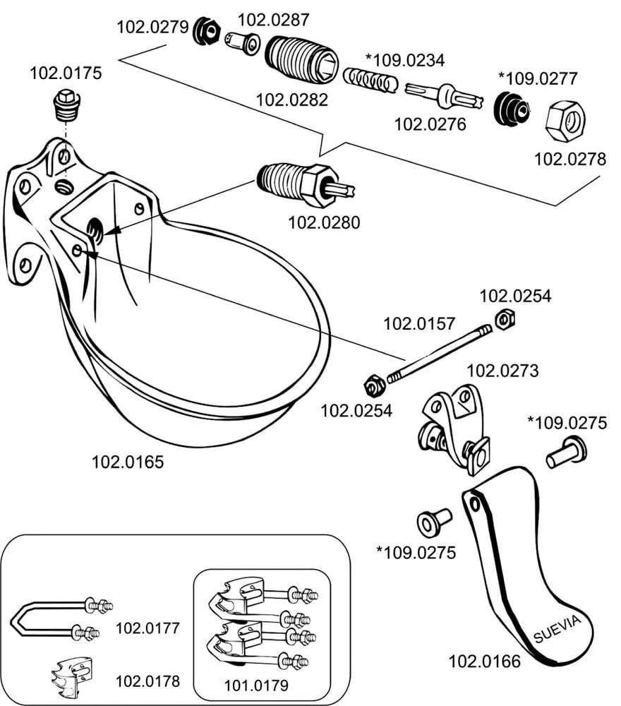 Náhradní díly pro misku napajedla model 115 Suevia