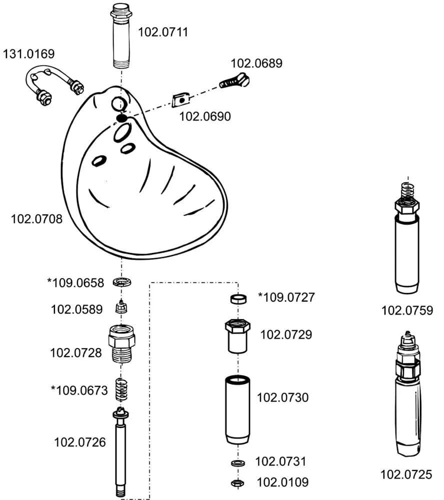 Náhradní díly pro misku napajedla model 20 Suevia