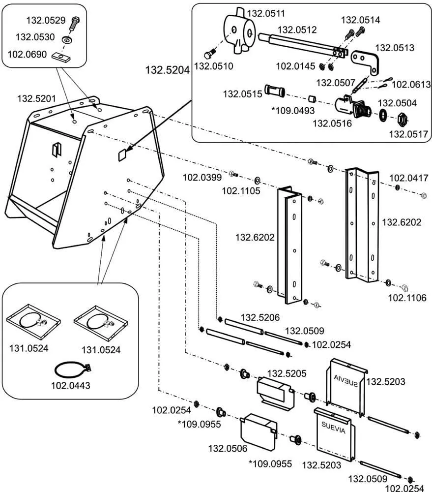 + SU Onderdelen model 520 Suevia