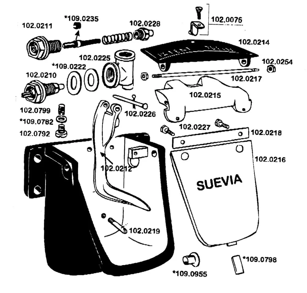 Náhradní díly pro misku napajedla model 21 Suevia