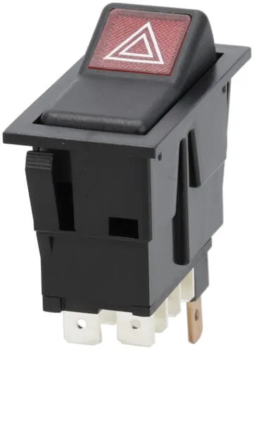 Kolébkový spínač, I-0, 12 V, 7pólový, výstražný spínač