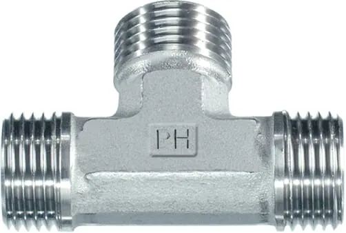 T-spojky z nerezové oceli, 3x vnější závit BSP