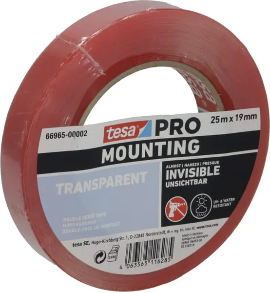 Oboustranná průhledná montážní páska PRO tesa®