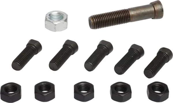 Sady šroubů a matic pro kovové díly pluhů