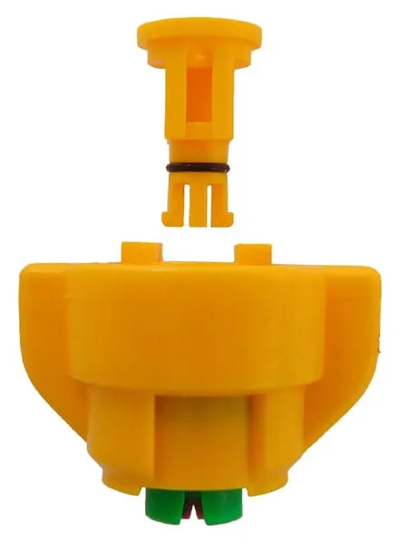 Vzduchová vstřikovací tryska TD 60° 02 žlutá/zelená, keramika, Agrotop