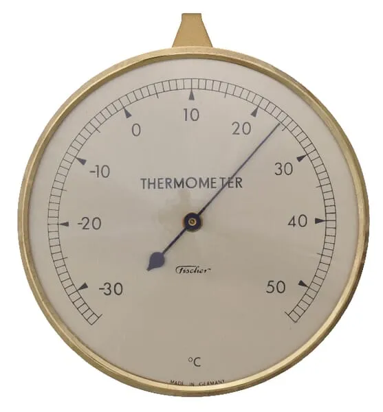 Teploměr Ø100 −30+60 mosaz