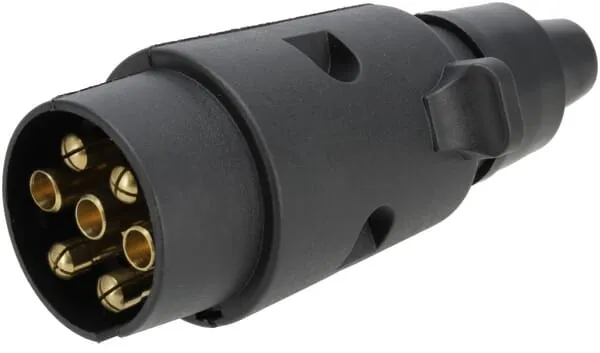 Zástrčka pro přívěs 7pólová, plast, 12 V, šroubovací svorky (10 ks)