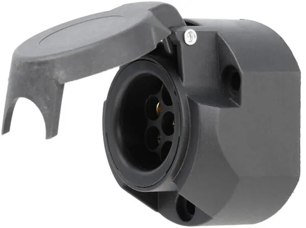 Zásuvka pro přívěs 7pólová, plast, 12 V, ploché svorky