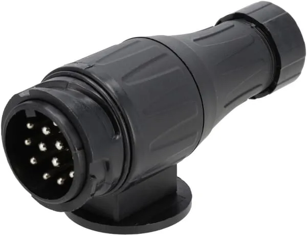 Zástrčka pro přívěs 13pólová, plast, 12 V, dlouhý typ, šroubovací svorky (10 ks)