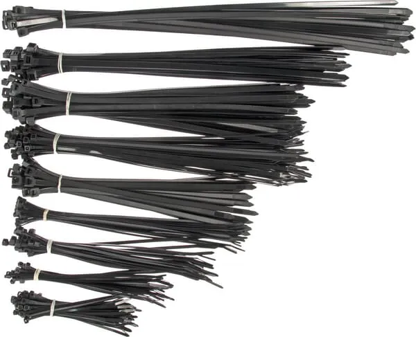 Sortiment kabelových stahovacích pásků, 300 kusů