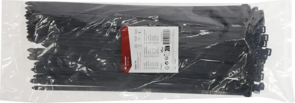Kabelová stahovací páska 7,6 x 370 mm, FW černá, 100 ks