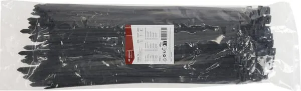 Kabelová stahovací páska 9 x 430 mm, UV černá, 100 ks