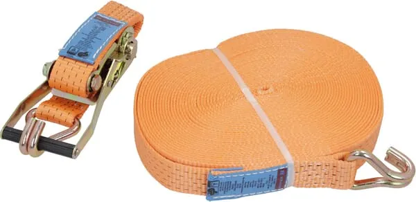 Upínací popruh typ 50, 25 kN, s ráčnou a hákem, 20 m