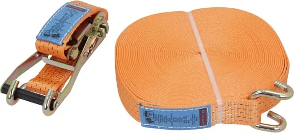 Upínací popruh typ 50, 25 kN, s ráčnou a hákem, 20 m