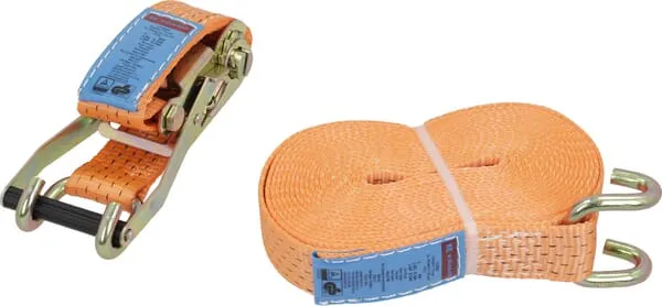 Upínací popruh typ 50, 25 kN, s ráčnou a hákem, 9 m