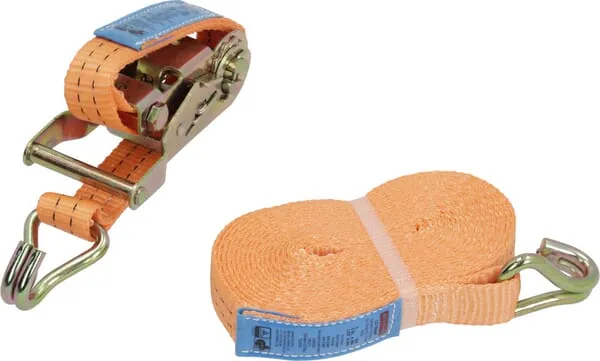 Upínací popruh typu 25B, 25 mm, 2dílná sada s úzkým špičatým hákem