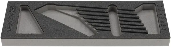 Pěnová vložka pro sadu 7 ks oboustranných očkoplochých klíčů (6-19 mm)