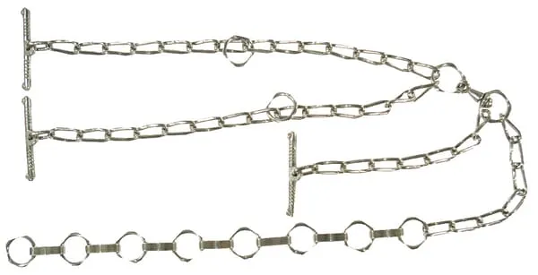 Řetězy s plochými články - dvojité řetězy