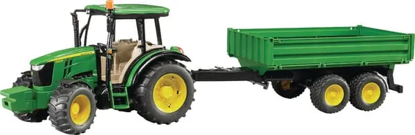 U02108 John Deere 5115M s vanovým sklopným přívěsem