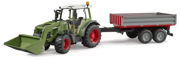 U02182 Fendt Vario 211 s čelním nakladačem a sklápěcím přívěsem