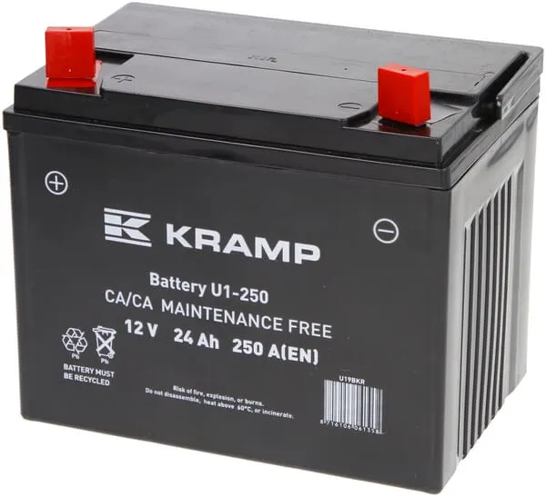 Baterie U1 12V 24Ah 250A uzavřená Kramp