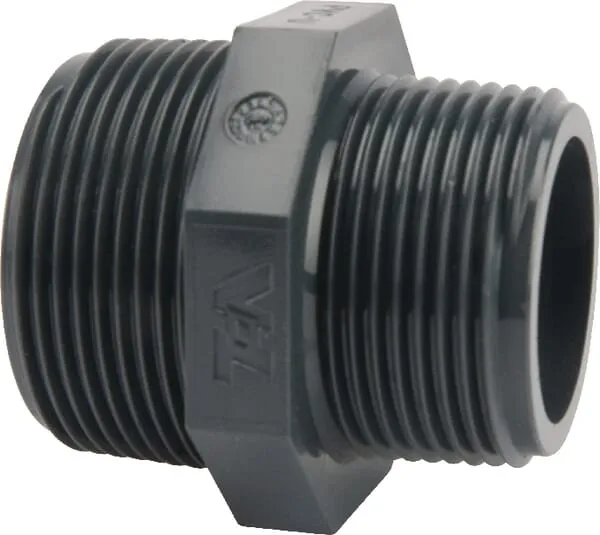 PVC-U spojka - Vnější závit (BSP) x Vnější závit (BSP)