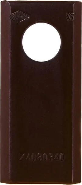 Nůž rotační sekačky rotace vlevo / vpravo 90 x 40 x 3 mm; otvor Ø 19 mm; vhodný pro Deutz Fahr / PZ; 25 ks/bal.