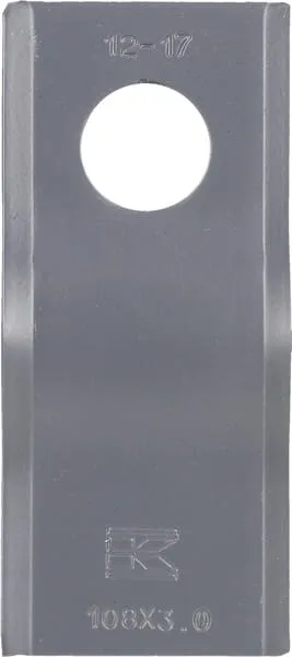 Nůž rotační sekačky rotace vlevo / vpravo 108 x 47 x 3 mm; otvor Ø 21 mm; vhodný pro PZ / Marangon; 25 ks/bal.