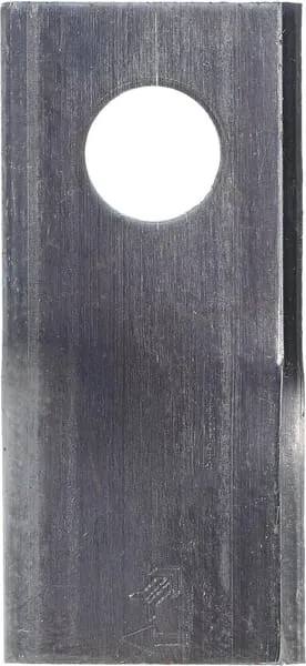 Nůž rotační sekačky rotace vpravo 105 x 48 x 3 mm; otvor Ø 21 mm; vhodný pro Vicon / PZ; 25 ks/bal.