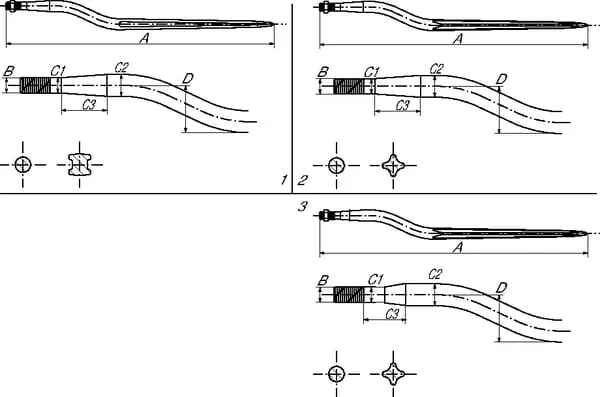 Hrot čelního nakladače - zalomený