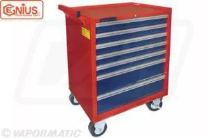 Komoda na nářadí s kolečky, 7 zásuvek