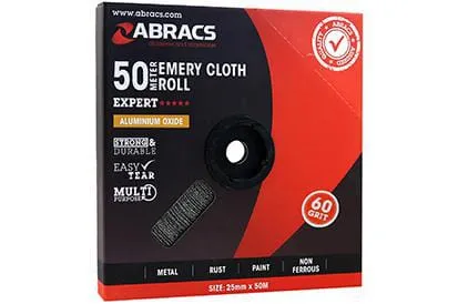 Brusný pásek v roli, zrnitost 60, 25 mm x 50 m