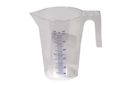 Průhledná plastová odměrka