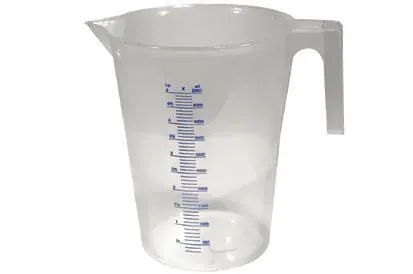 Průhledná plastová odměrka