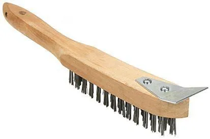 Dřevěný drátěný kartáč