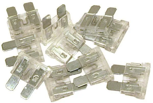 Pojistka Standardní čepel 32V 25A (x50) Délka 18,6 mm průhledná Vapormatic