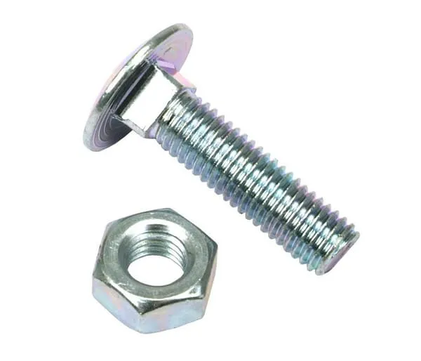 Šrouby DIN603 s maticí, metrické 4,8, pozinkované