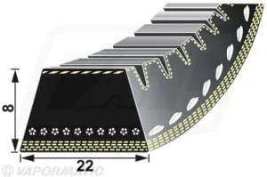 Pás s proměnlivou rychlostí 22x8
