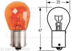 Žárovka blinkru 12V 21W oranžová (x10)