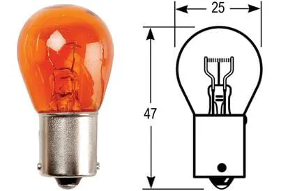 Žárovka blinkru 24V 21W oranžová (x10)