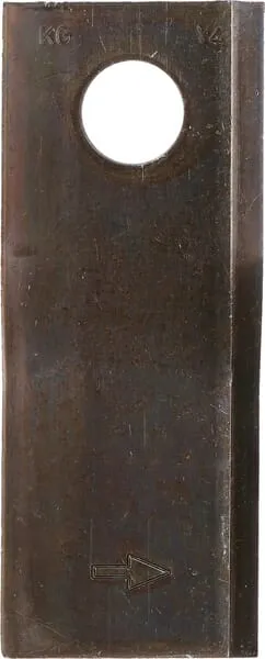 Nůž rotační sekačky rotace vlevo 120 x 48 x 4 mm; otvor Ø 18,5 mm; vhodný pro Vicon / Gehl / Lely / New Holland / Pöttinger; 25 ks/bal.