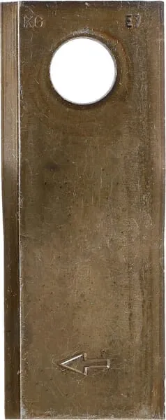 Nůž rotační sekačky rotace vpravo 120 x 48 x 4 mm; otvor Ø 18,5 mm; vhodný pro Vicon / Gehl / Lely / New Holland / Pöttinger; 25 ks/bal.