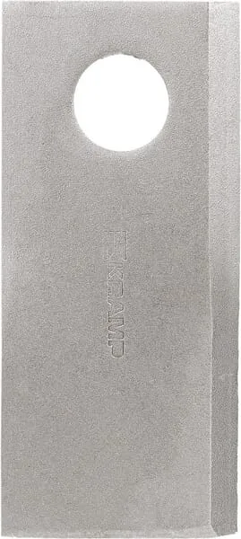 Nůž rotační sekačky rotace vlevo 107 x 48 x 4 mm; otvor Ø 18,5 mm; vhodný pro Vicon / PZ; 25 ks/bal.