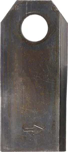 Nůž rotační sekačky rotace vlevo 107 x 47 x 4 mm; otvor Ø 18,25 mm; vhodný pro Vicon