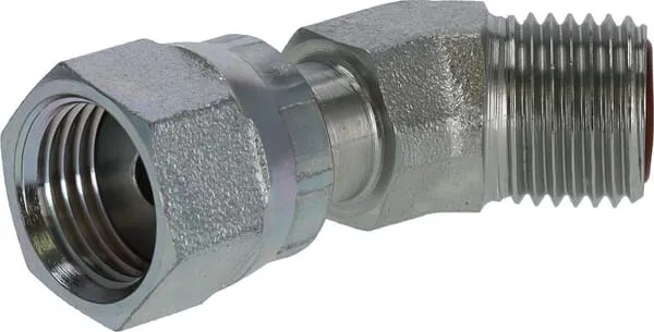 Úhlové spojky 45°, vnější závit ORFS x převlečná matice