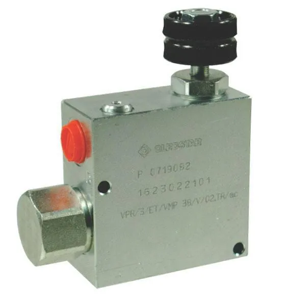 3cestné regulační ventily průtoku s pojistným tlakovým ventilem typ VPR ET-VMP-ST
