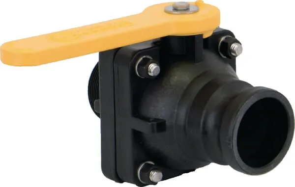 2cestný kulový kohout 2" NPT vnější závit x 2" Camlock vnější závit